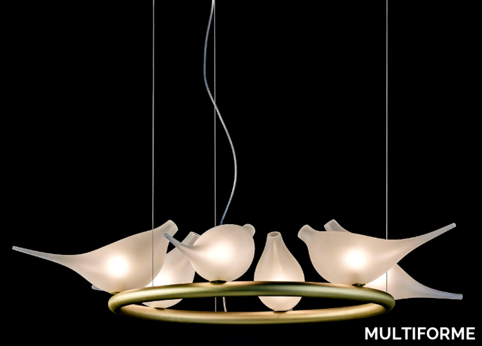 LIGHT OF LOVE 6 - Handmade blown glass pendant lamp _ MULTIFORME