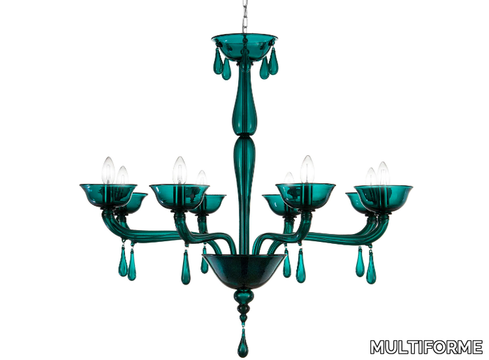 PORTOFINO - Handmade Murano glass chandelier _ MULTIFORME