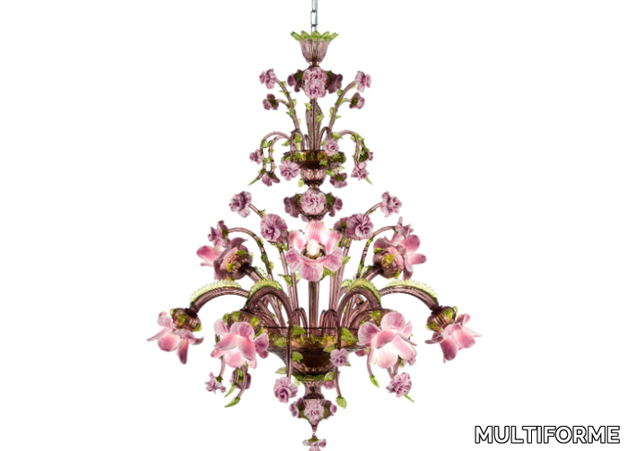 ROSAE ROSARUM - Murano glass pendant lamp _ MULTIFORME