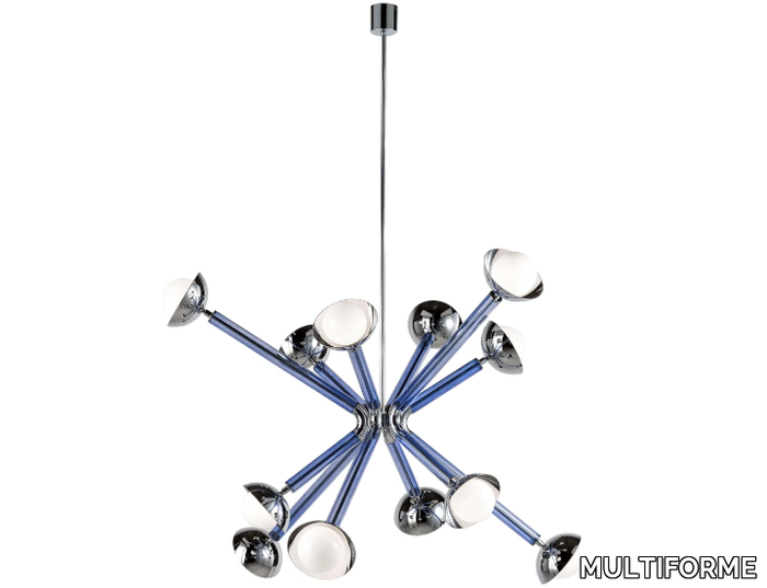 STIMMA 12 - Handmade blown glass pendant lamp _ MULTIFORME