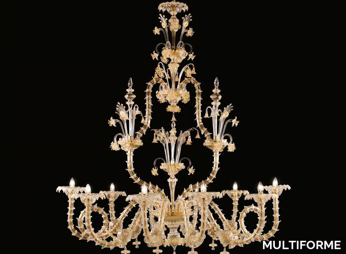 VILLA BORGHESE - Handmade Murano glass chandelier _ MULTIFORME