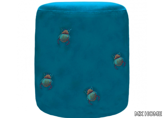 VB6 - Round velvet pouf _ MX HOME