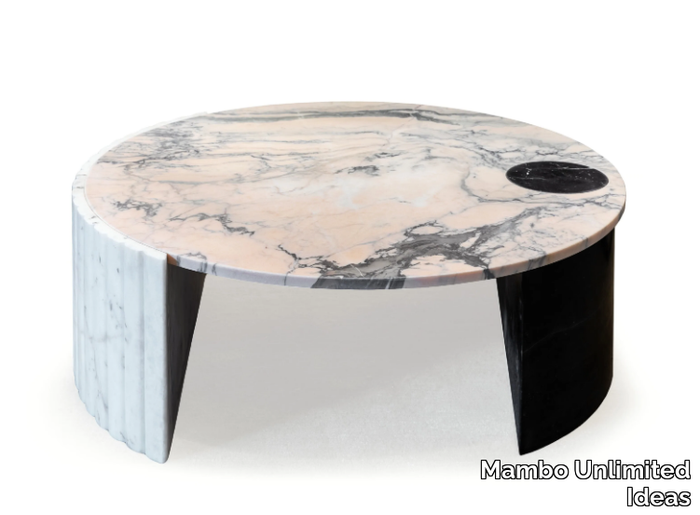 HELENE - Low round marble coffee table _ Mambo Unlimited Ideas