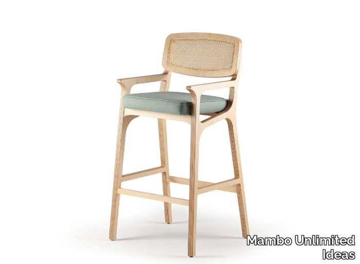 KARL - High wooden stool with armrests _ Mambo Unlimited Ideas