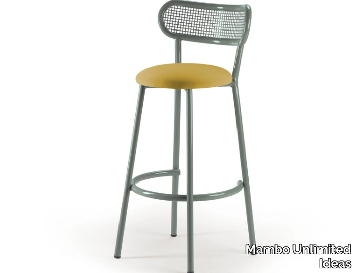 LOUISE - High metal stool with footrest _ Mambo Unlimited Ideas