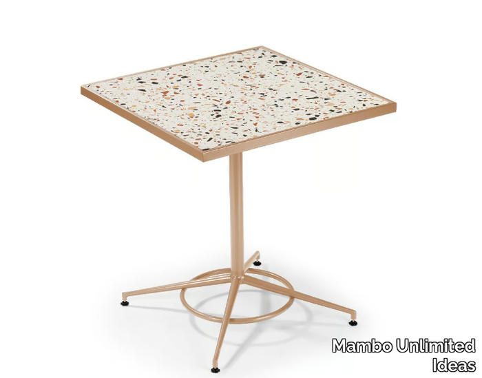 PRAGA - Square terrazzo and metal table _ Mambo Unlimited Ideas