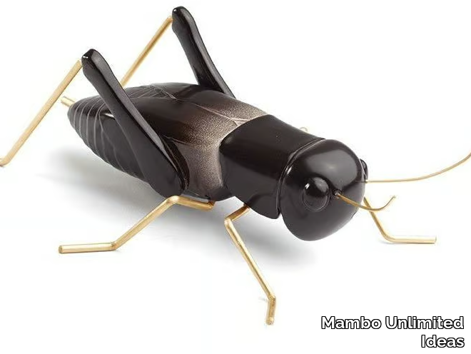 CRICKET BLACK - Contemporary style ceramic decorative object _ Mambo Unlimited Ideas