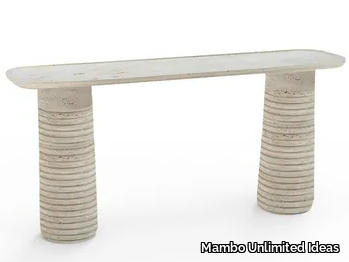 POPPY - Rectangular travertine console table _ Mambo Unlimited Ideas