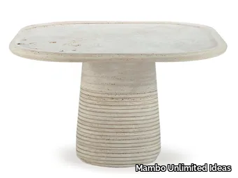 POPPY - Square travertine table _ Mambo Unlimited Ideas