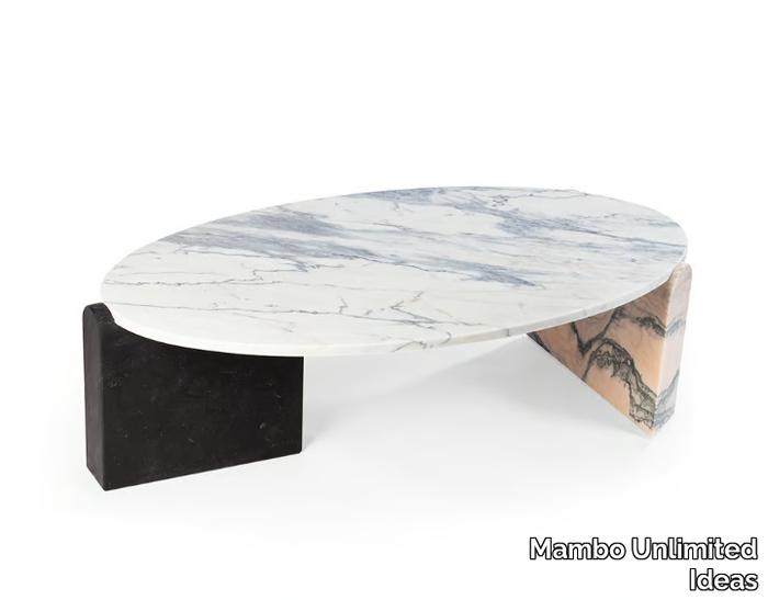 JEAN - Low oval marble coffee table _ Mambo Unlimited Ideas