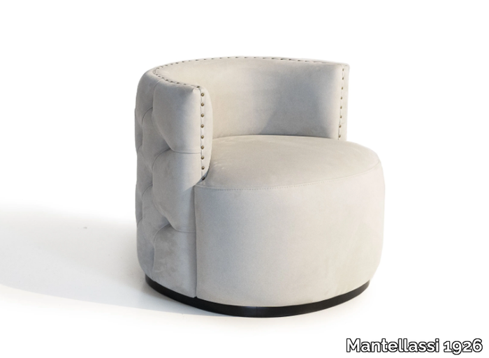 PETRA - Tufted easy chair with armrests _ Mantellassi 1926