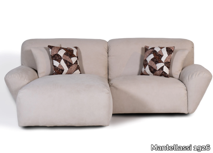 BELUGA - Sectional microfiber sofa with chaise longue _ Mantellassi 1926