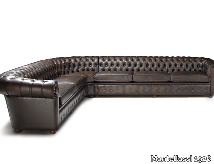 CHESTERFIELD - Corner tufted leather sofa _ Mantellassi 1926