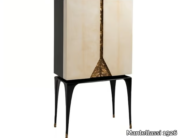 MARTINI - Wood veneer and parchment paper bar cabinet _ Mantellassi 1926