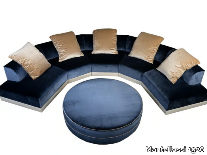 NOMADE - Sectional curved velvet sofa _ Mantellassi 1926