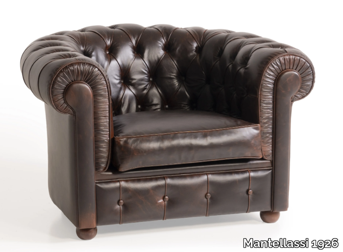 CHESTERFIELD - Tufted leather armchair _ Mantellassi 1926