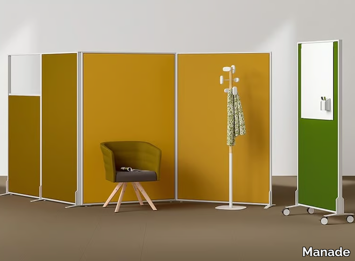 ISOLA - Freestanding mobile modular office screen _ Manade