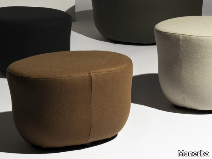 CUP - Upholstered oval fabric pouf _ Manerba