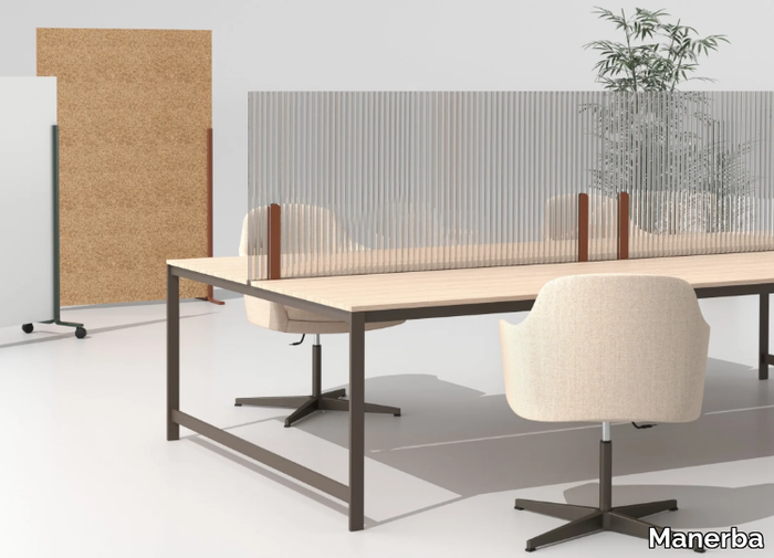 HINOKI - Polycarbonate desktop partition _ Manerba