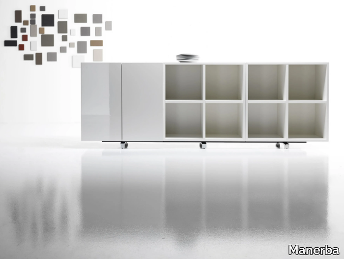 REVO - Open low wooden office shelving _ Manerba