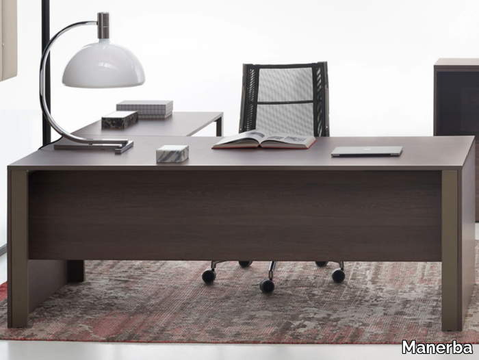 YOU-ECO - L-shaped wooden executive desk _ Manerba