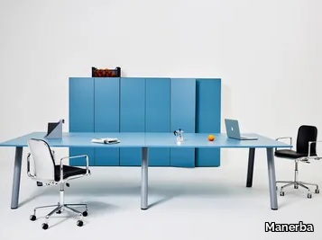 APOLLO - Modular rectangular wooden meeting table _ Manerba