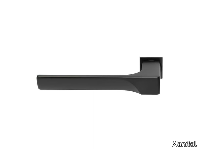 FLASH MINIMAL - Zinc door handle on rose _ Manital