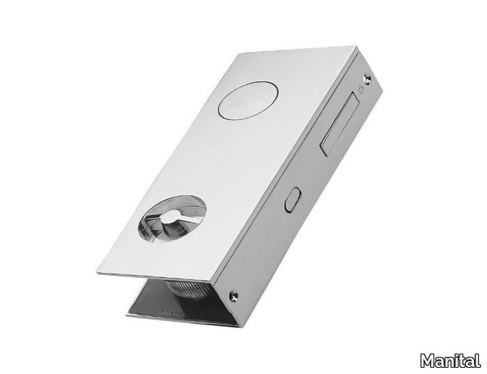 FLAT - Recessed zinc door handle _ Manital