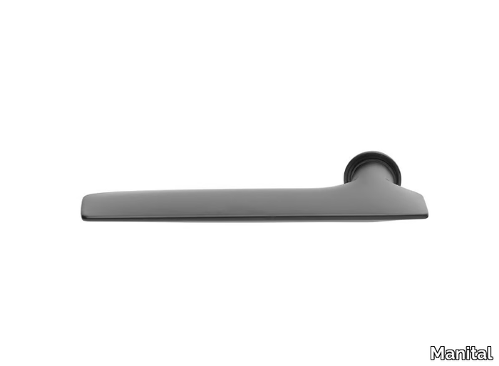 HYGGE MINIMAL - Zinc door handle on rose _ Manital