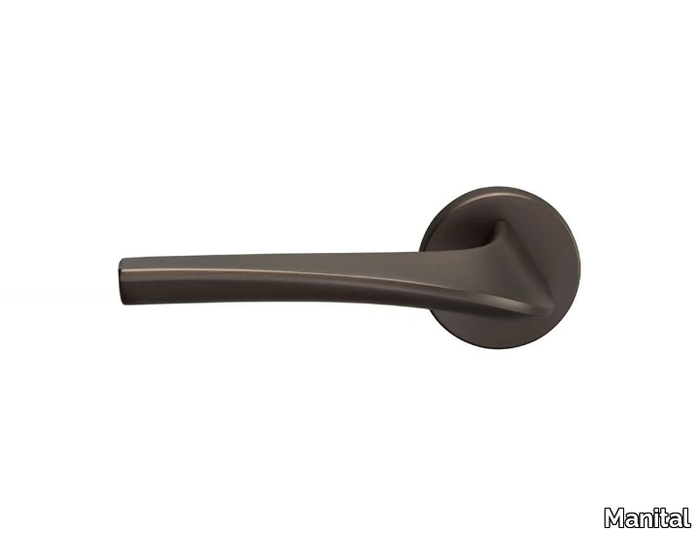 MASTER - Zinc door handle with lock on rose _ Manital