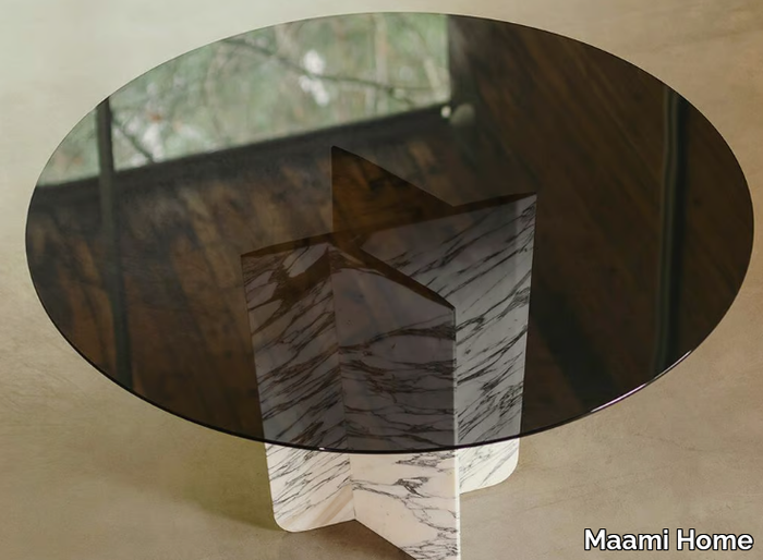 QUINA SPIDER GREY - Marble table _ Maami Home