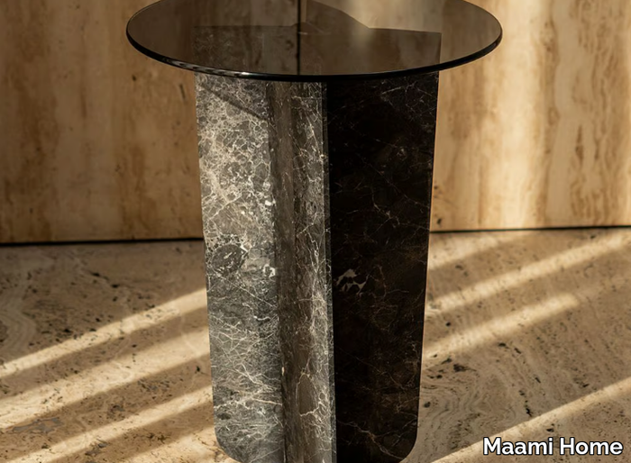 QUINA SPIDER GREY - Marble coffee table _ Maami Home