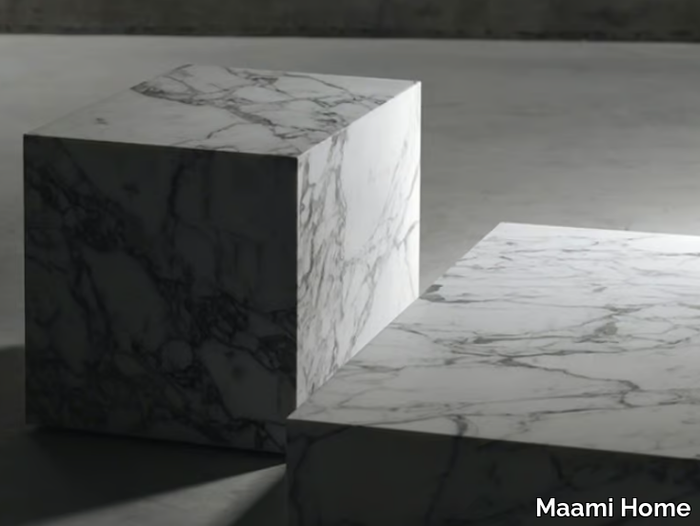 EDGE H ARABESCATO - Low rectangular marble coffee table _ Maami Home