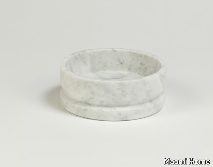 TUBE LOW - Carrara marble centerpiece _ Maami Home