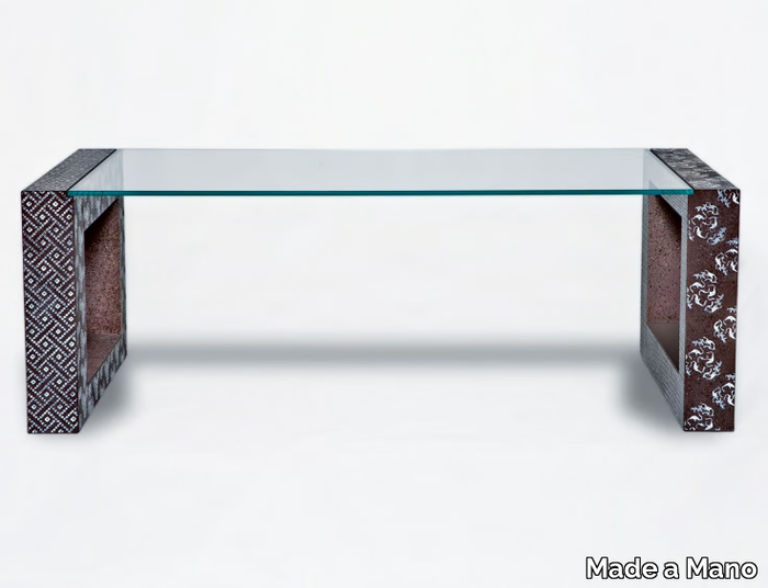 DOUBLE FACE - Lava stone table _ Made a Mano