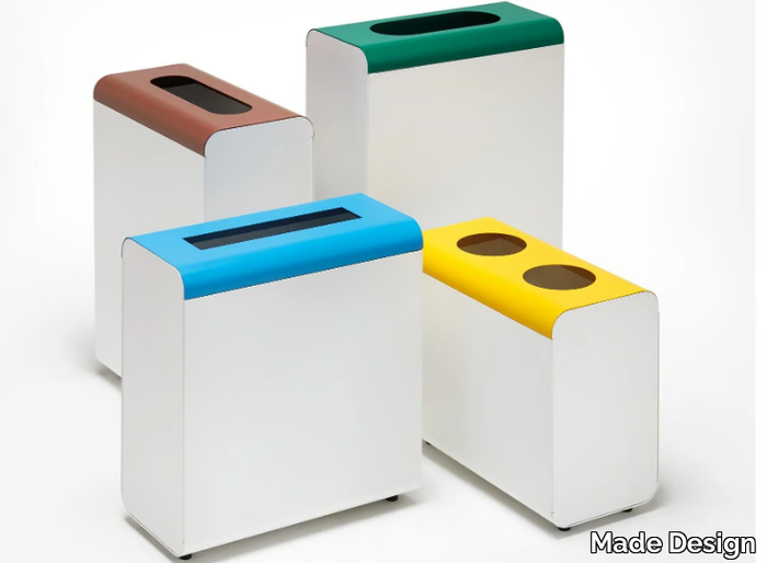 INTERLAKEN - Metal waste bin for waste sorting _ Made Design