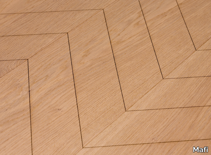 CARVING CHEVRON I - VULC. MEDIUM WHITE - Oak flooring _ Mafi