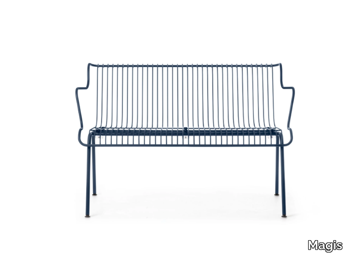 SOUTH - Steel bench with back _ Magis