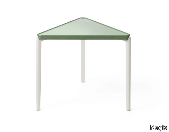 TAMBOUR - Triangular aluminium coffee table _ Magis