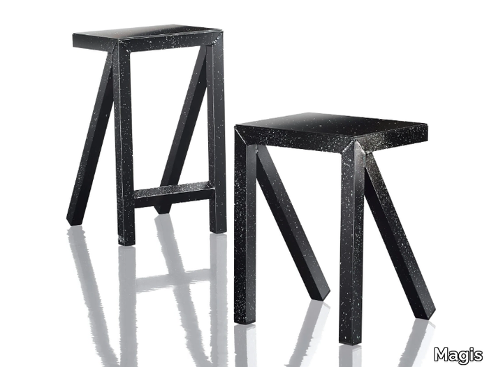 BUREAURAMA - Low aluminium garden stool _ Magis