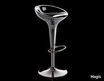 AL BOMBO - Swivel aluminium stool height-adjustable with footrest _ Magis