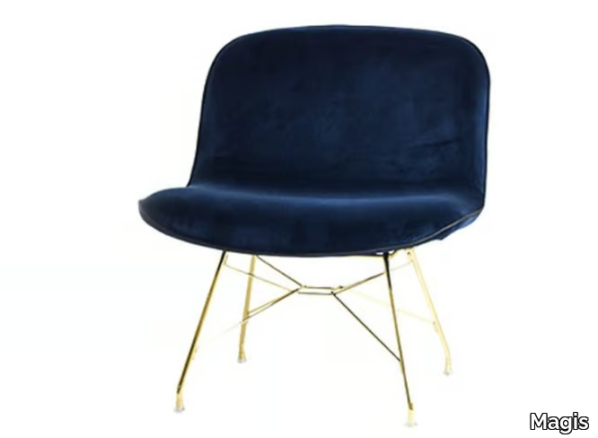 TROY - Upholstered velvet low chair _ Magis