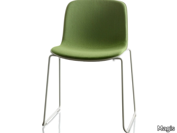 TROY - Sled base upholstered fabric chair _ Magis