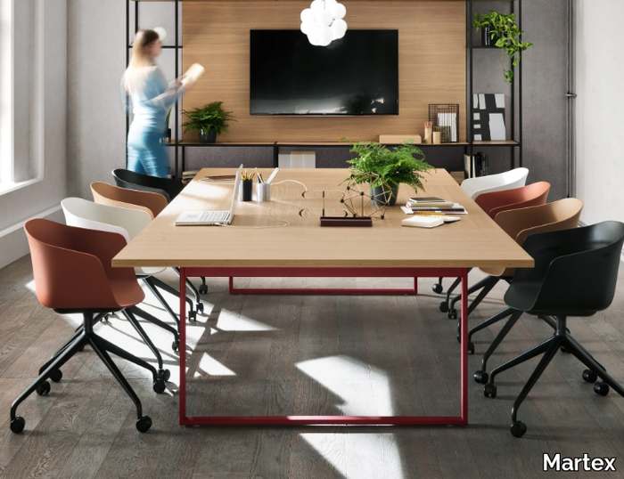 PIGRECO LOOP - Rectangular meeting table _ Martex