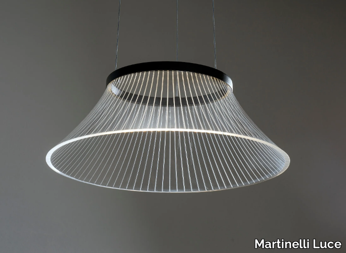 PLISSÈ - LED methacrylate pendant lamp _ Martinelli Luce