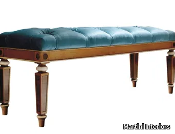 EMOZIONI - Tufted cherry wood bench _ Martini Interiors