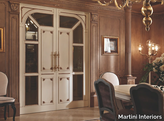 PROGETTO 3 - Hinged wood and glass door _ Martini Interiors