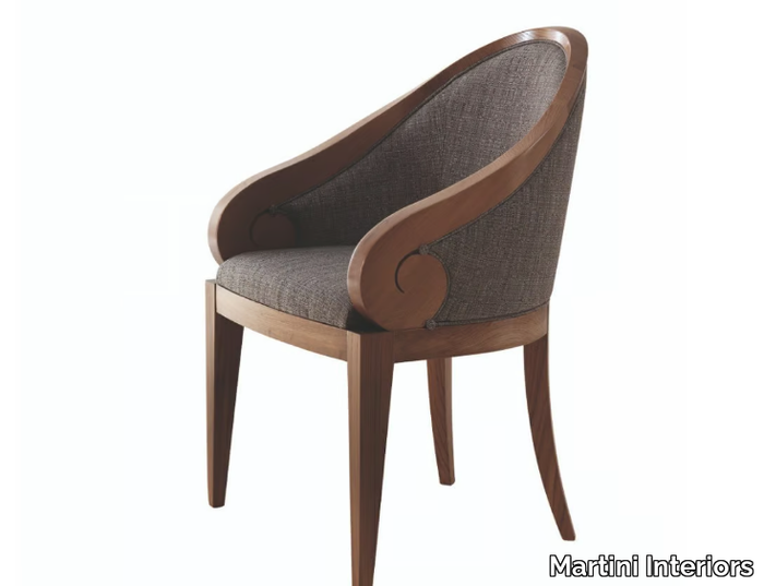 SEAN - Solid wood chair with armrests _ Martini Interiors