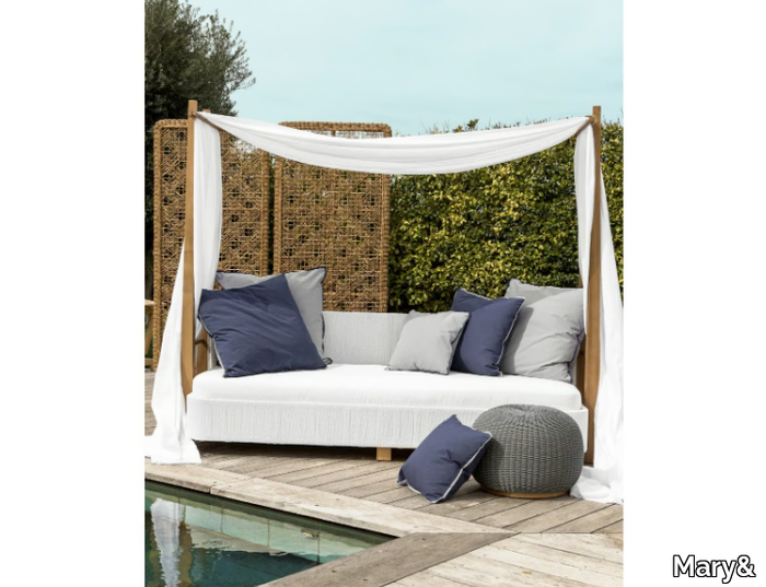 MINERVA SUN SOFA - Canopy teak garden bed _ Mary&