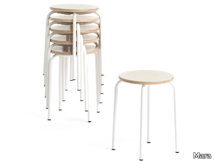 EASY - Stackable beech stool _ Mara